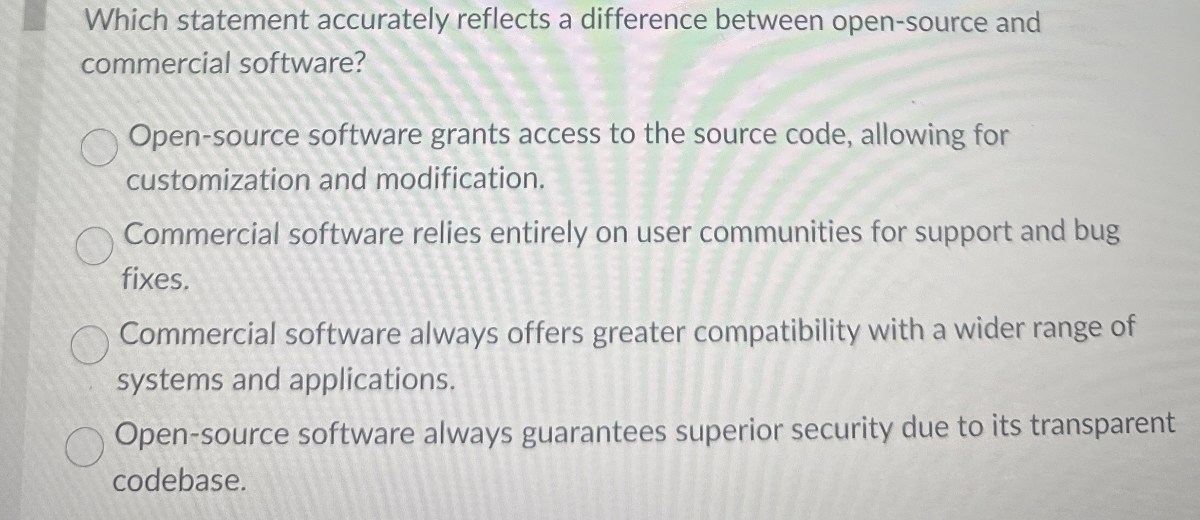 Which statement accurately reflects a difference