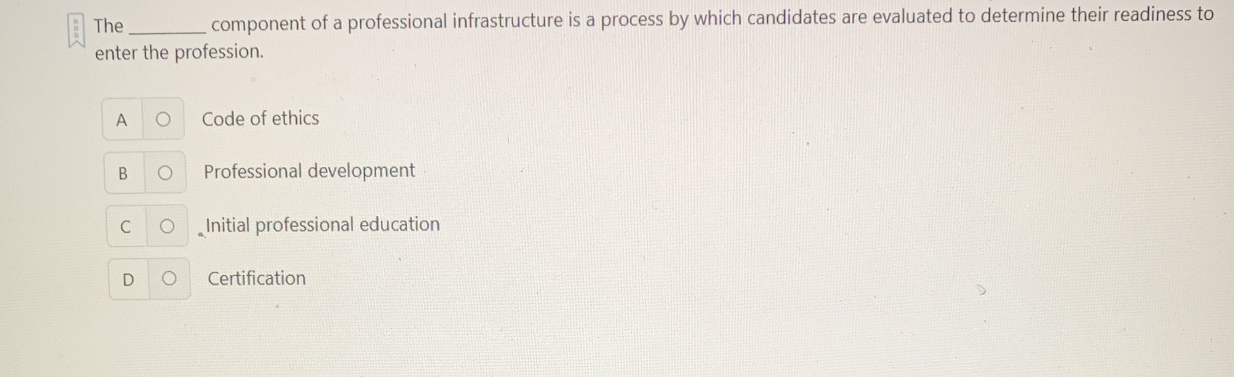 The component of a professional infrastructure is