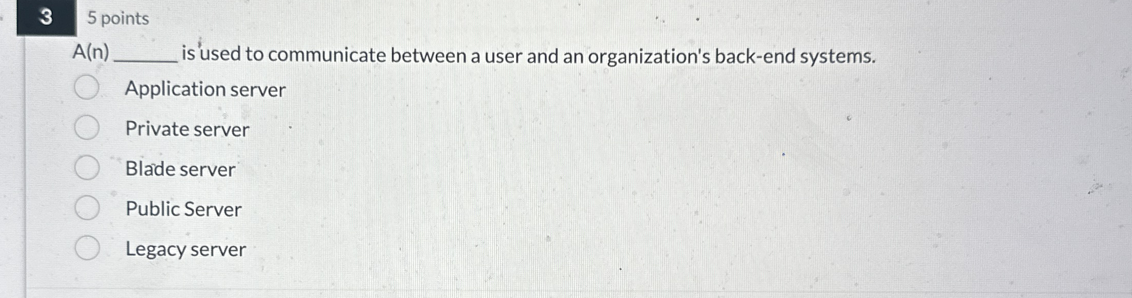 3 5 points A ( n ) q , is used to communicate