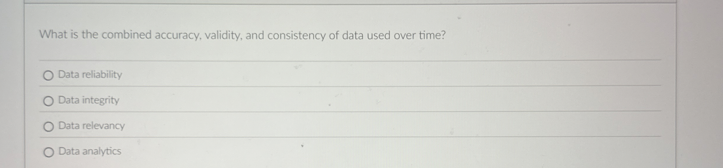 What is the combined accuracy, validity, and