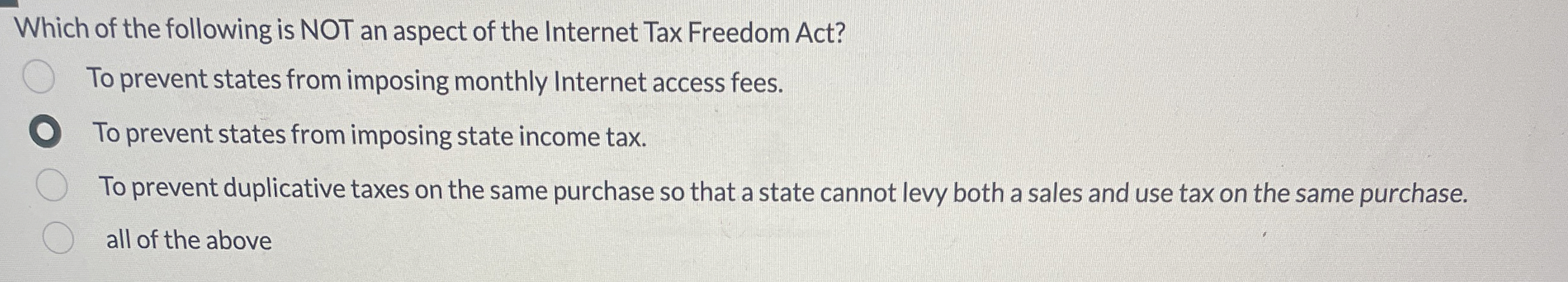 Which of the following is NOT an aspect of the