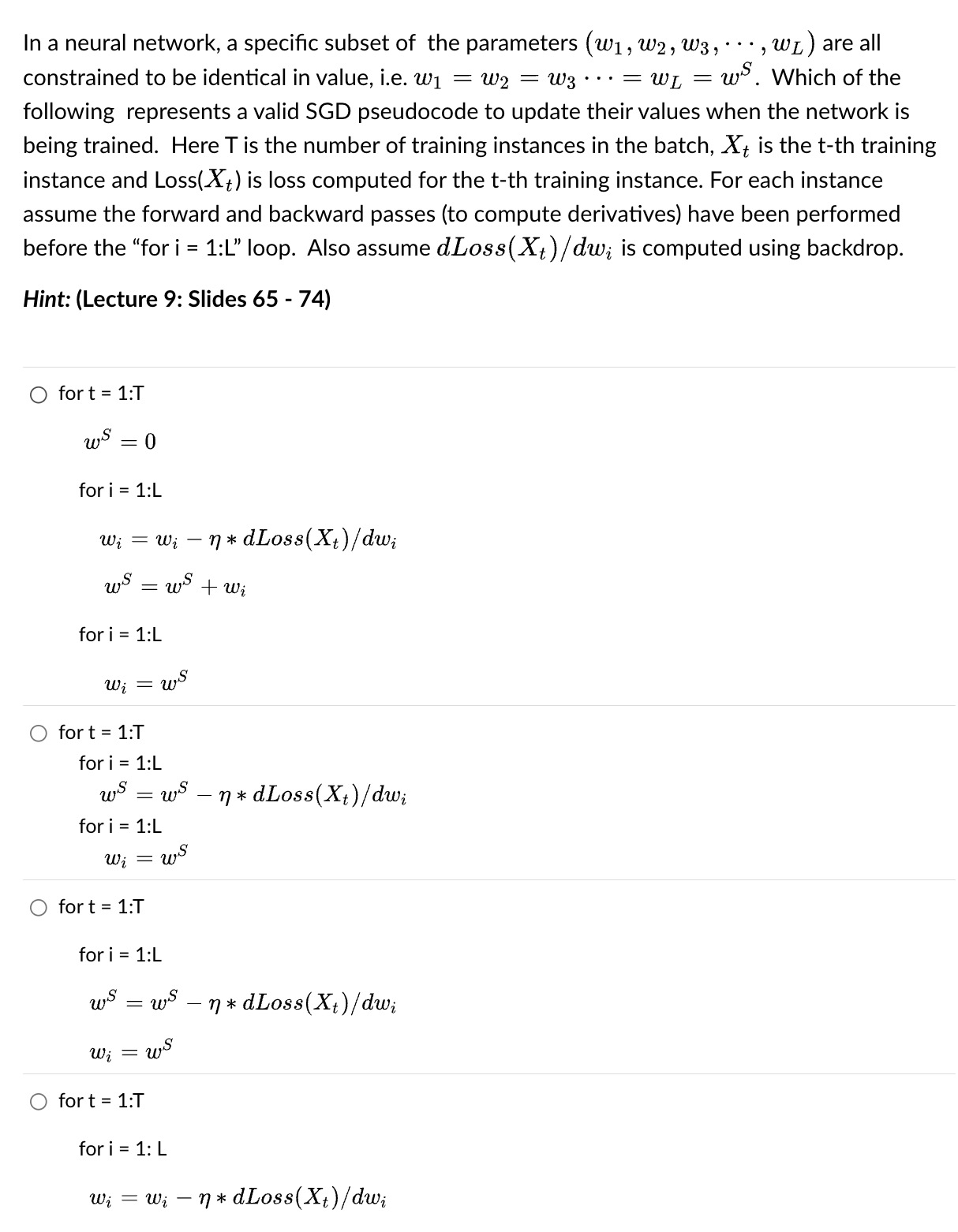 In a neural network, a specific subset of the
