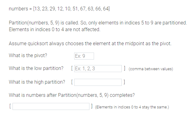 numbers = [ 1 3 , 2 3 , 2 9 , 1 2 , 1 0 , 5 1 , 6