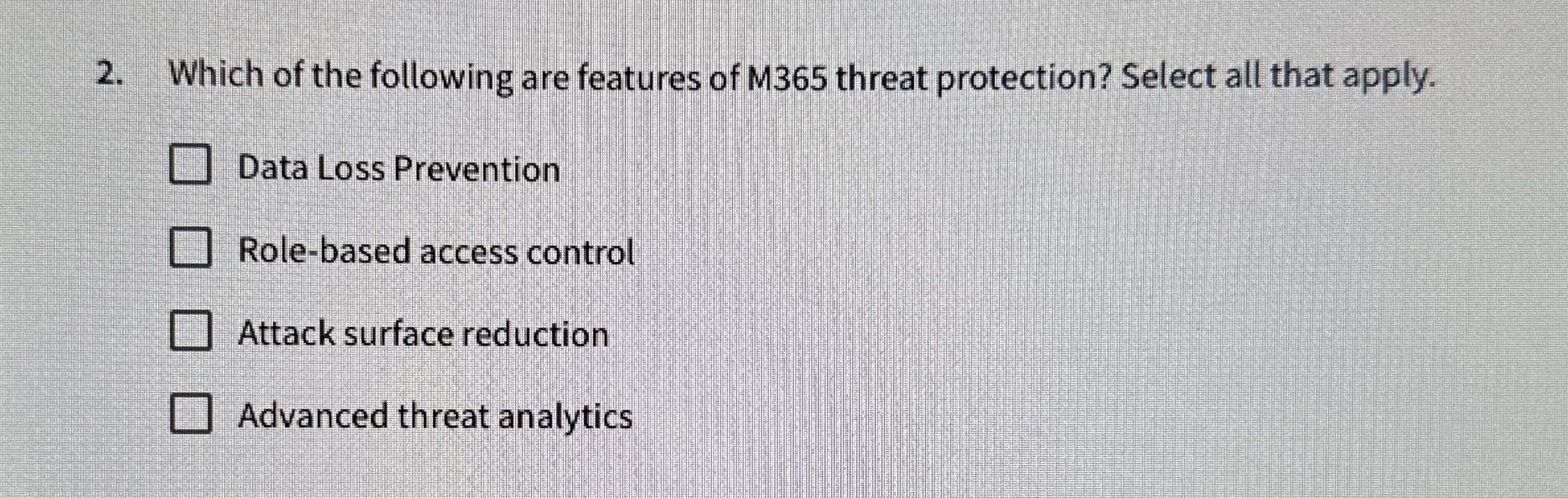 Which of the following are features of M 3 6 5