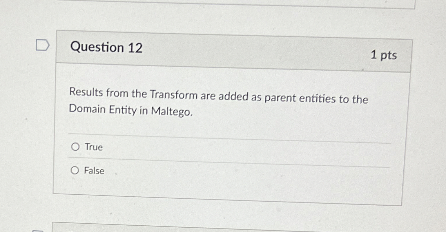 Question 1 2 Results from the Transform are added