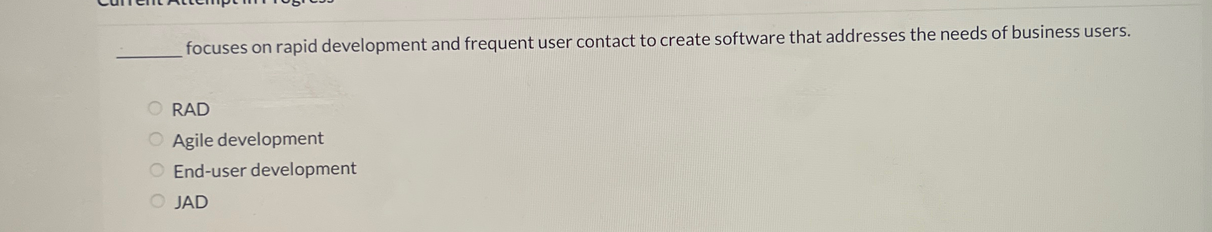 focuses on rapid development and frequent user
