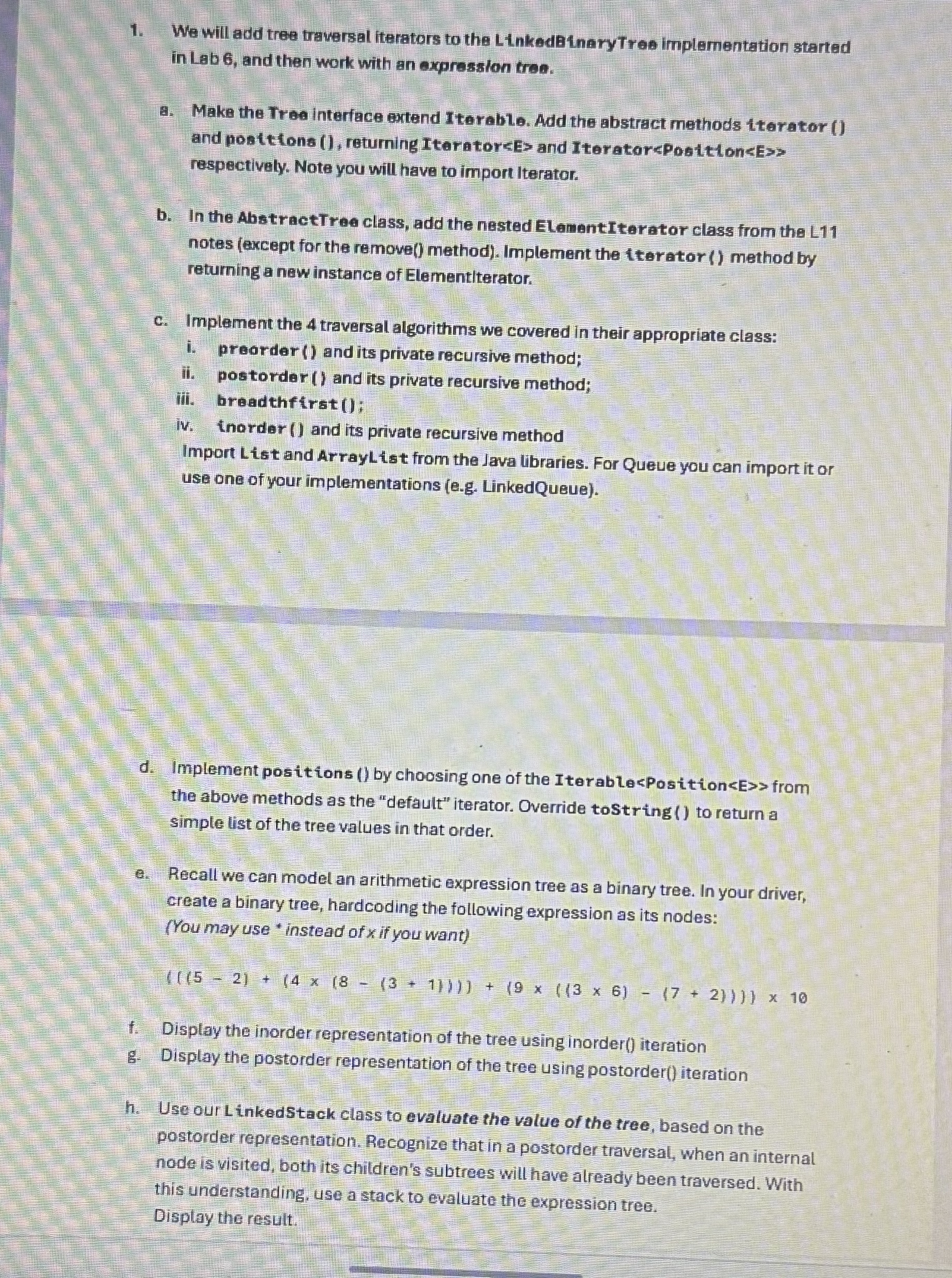 We will add tree traversal iterators to the