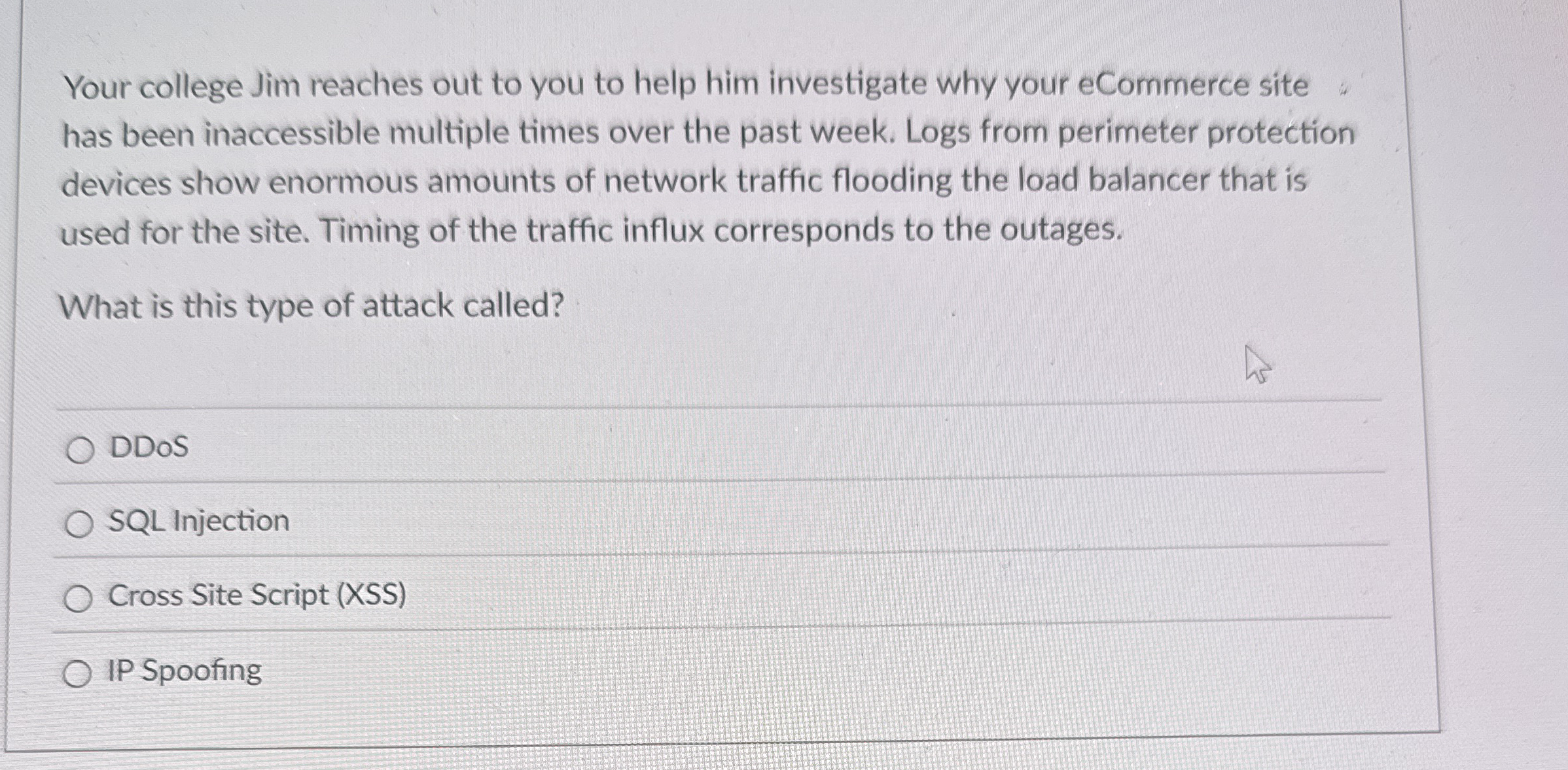 Your college Jim reaches out to you to help him