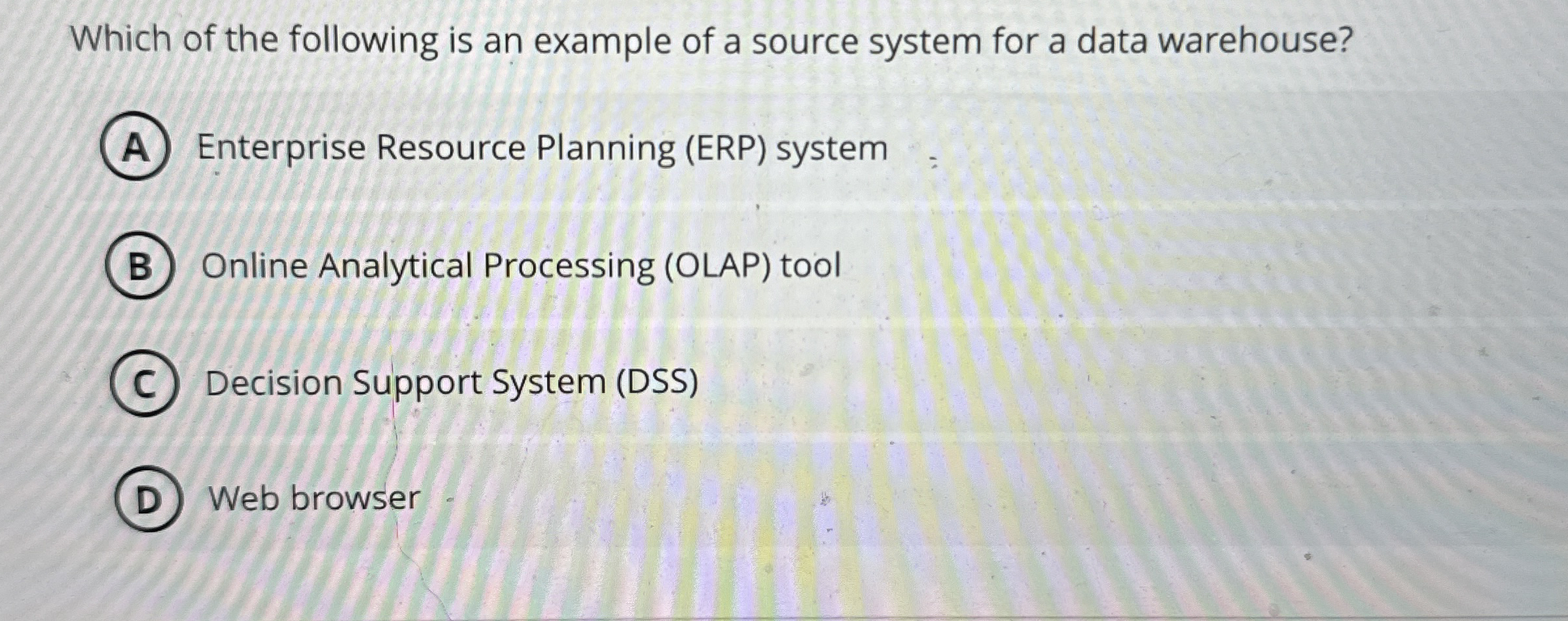 Which of the following is an example of a source