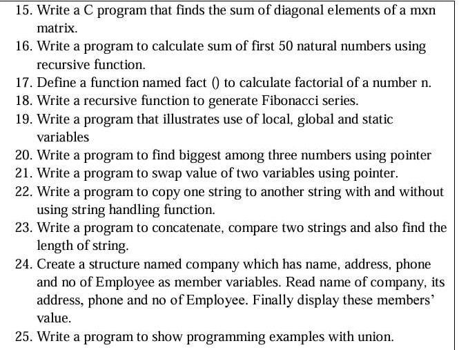 Write a C program that finds the sum of diagonal