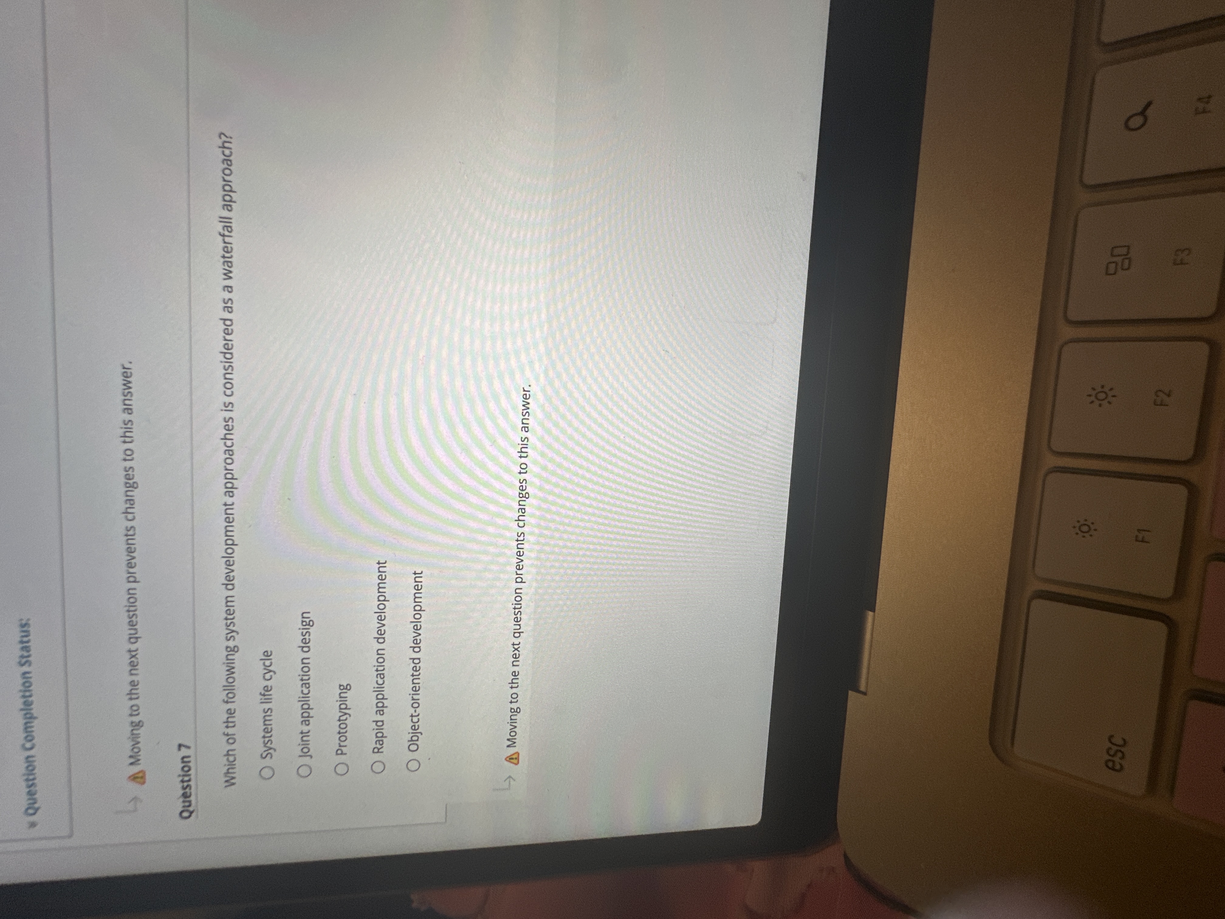 Question 7 Which of the following system