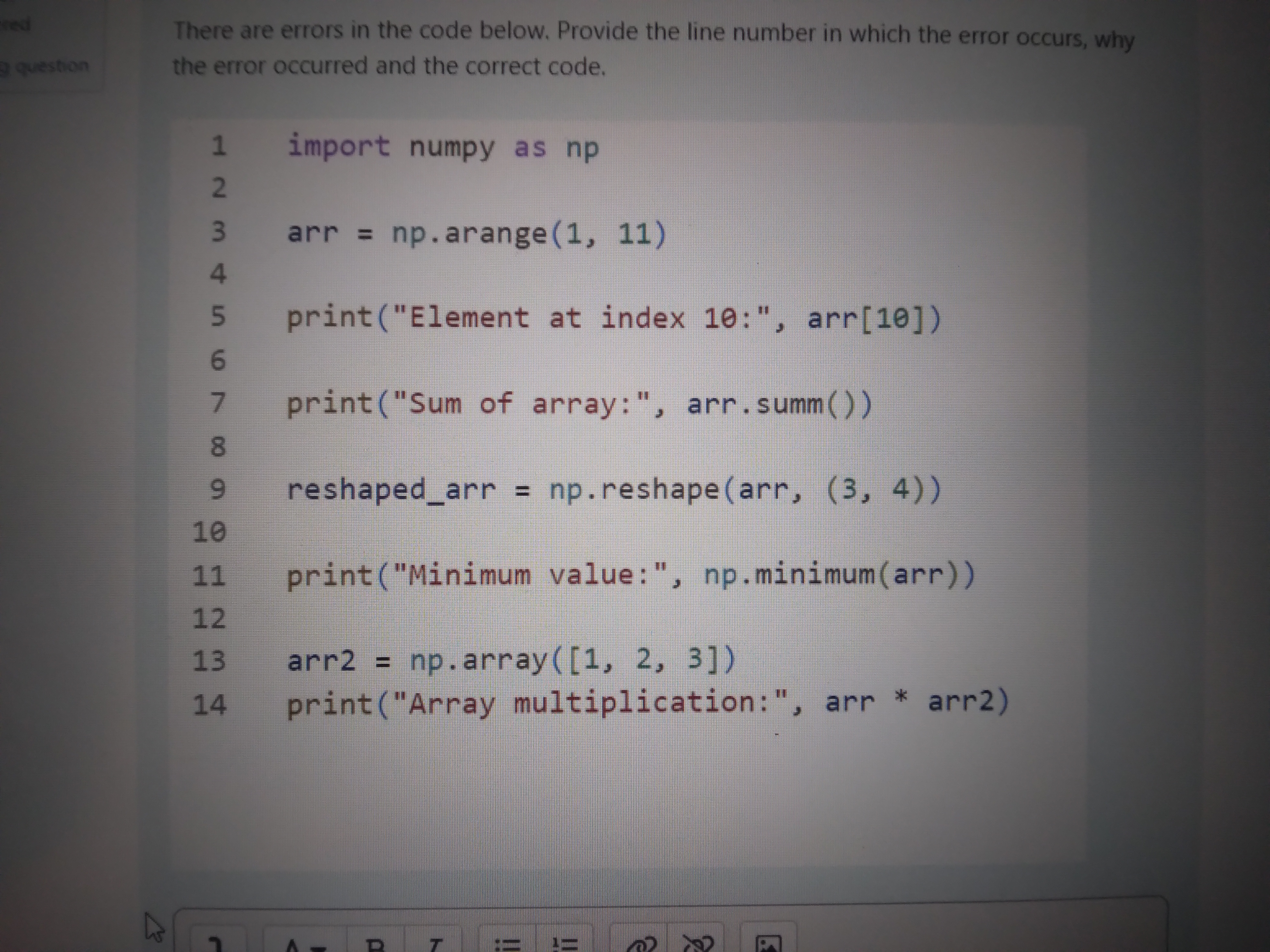There are errors in the code below. Provide the