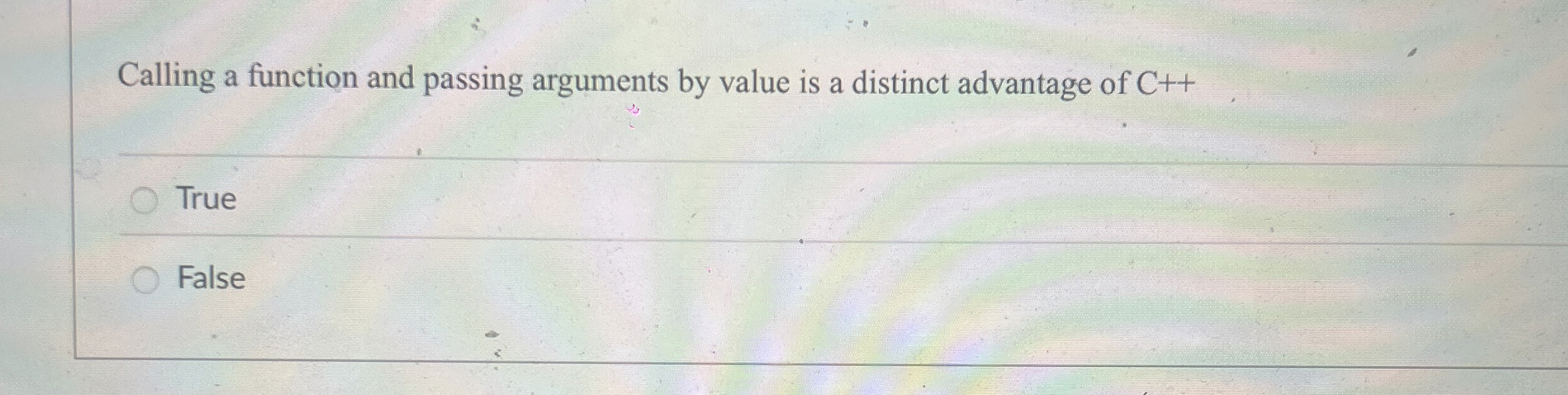 Calling a function and passing arguments by value