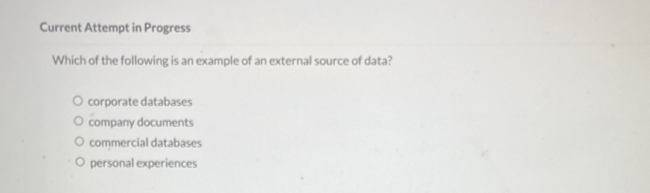 Current Attempt in Progress Which of the