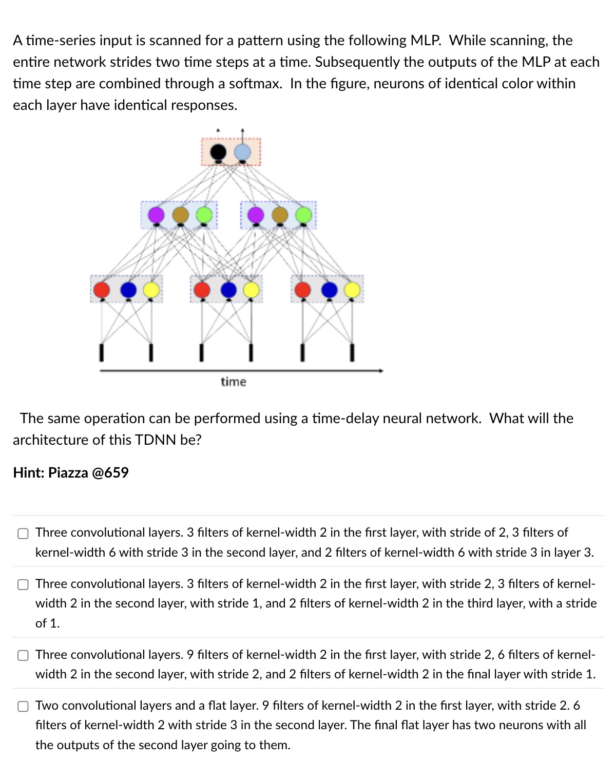 A time - series input is scanned for a pattern