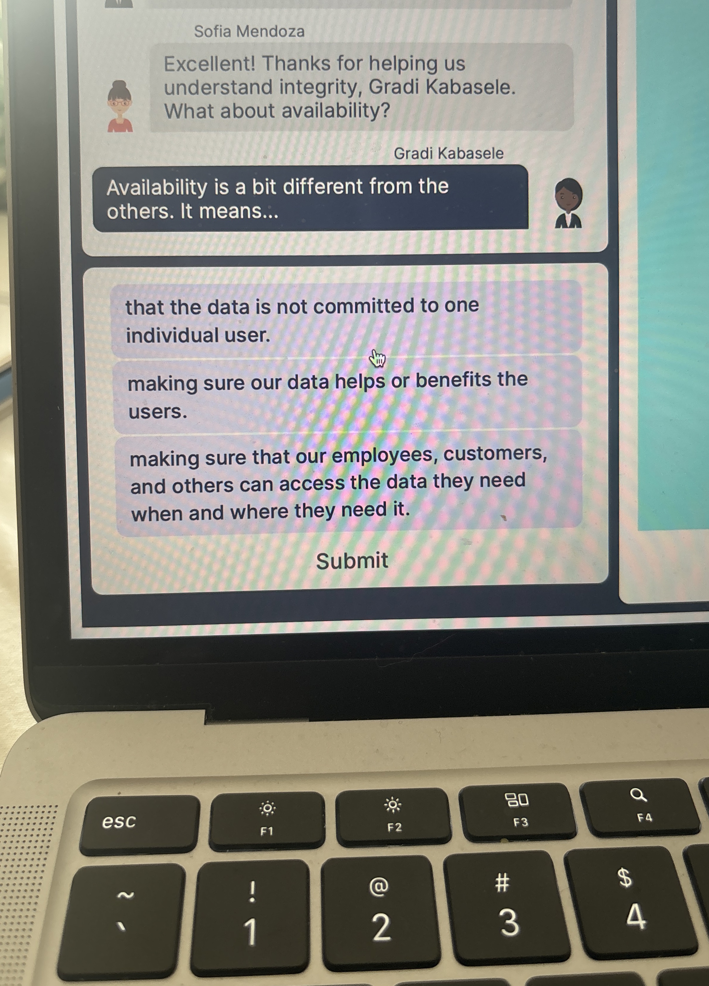 Sofia Mendoza Excellent! Thanks for helping us