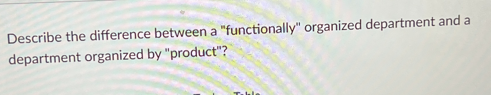 Describe the difference between a "functionally"