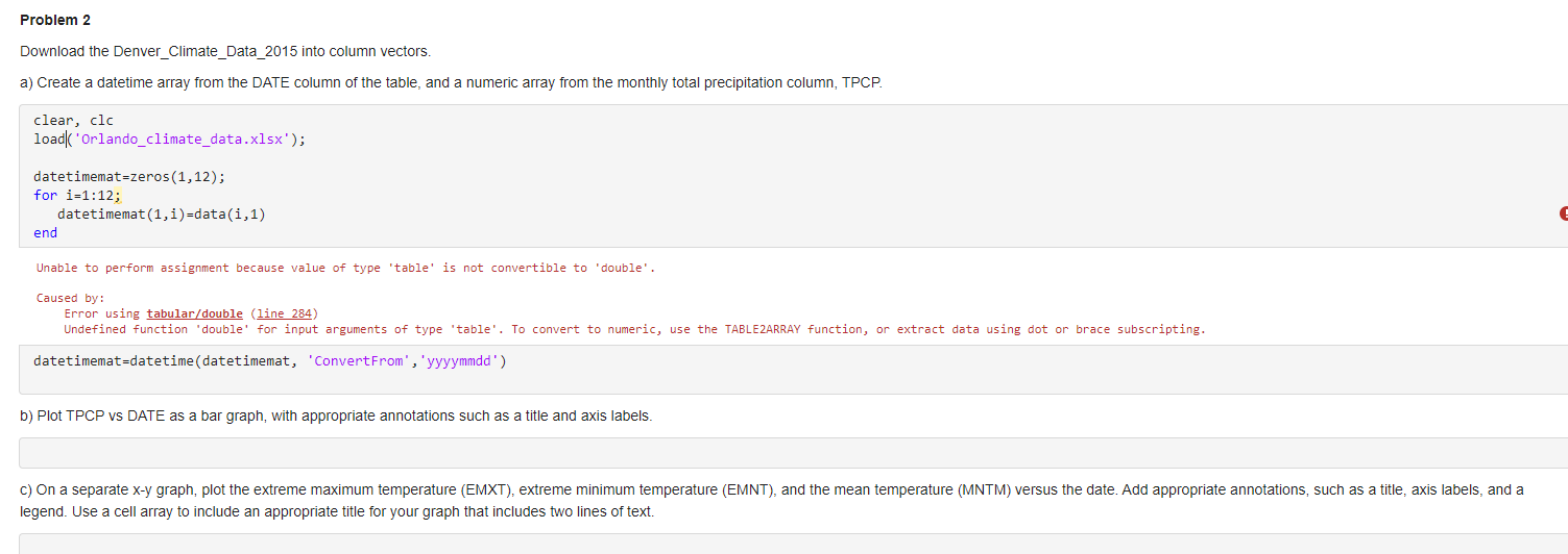 PLEASE ANSWER ASAP Problem 2 Download the Denver