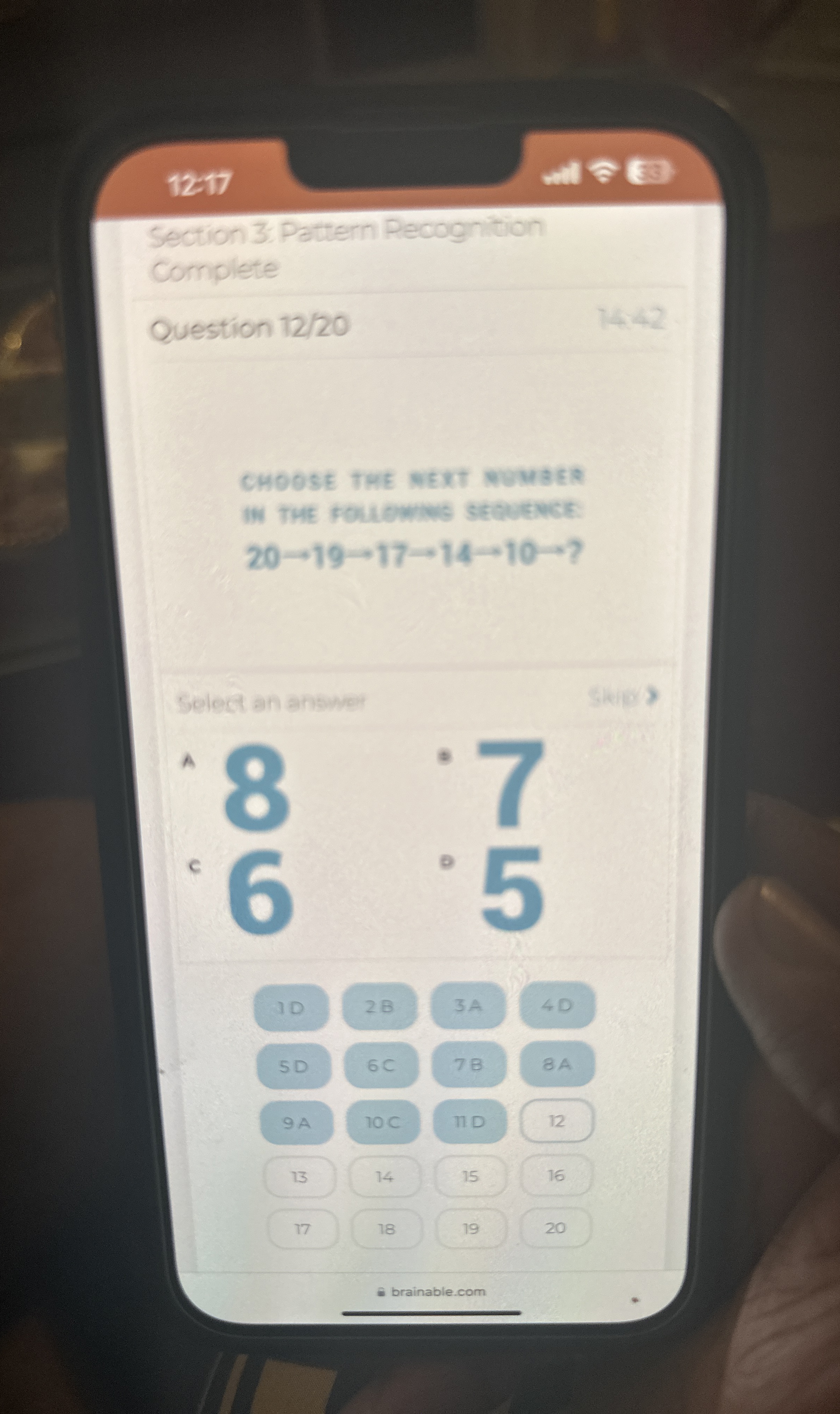 Question 1 2 2 0 CHOOSE THE NExt BOMacR IW THE