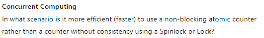 Concurrent Computing In what scenario is it more