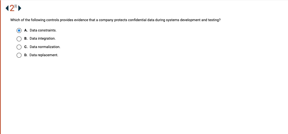 4 " Which of the following controls provides