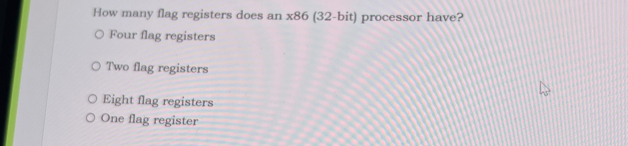How many flag registers does an 8 6 ( 3 2 - bit )
