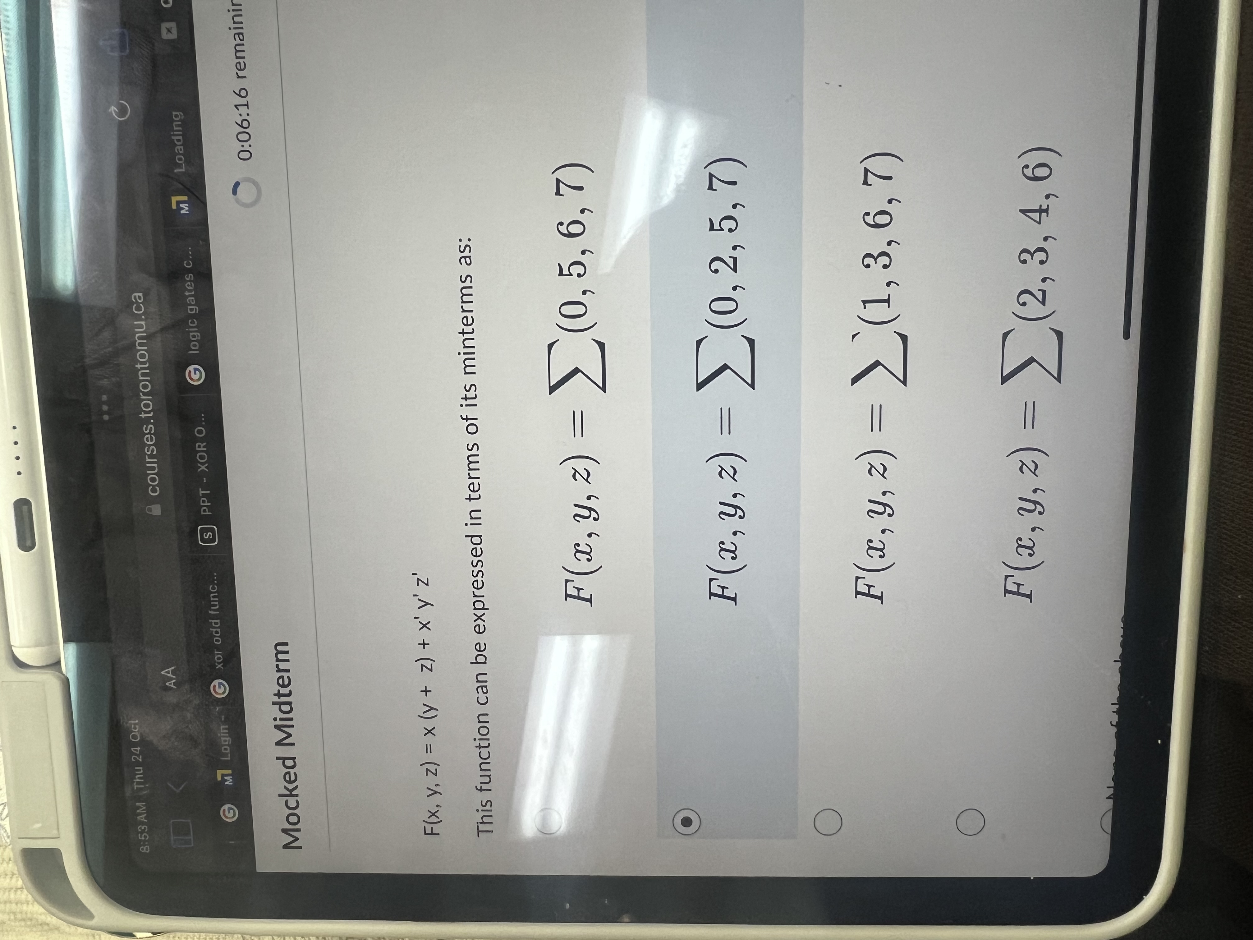 Mocked Midterm 0 : 0 6 : 1 6 remainir F ( x , y ,