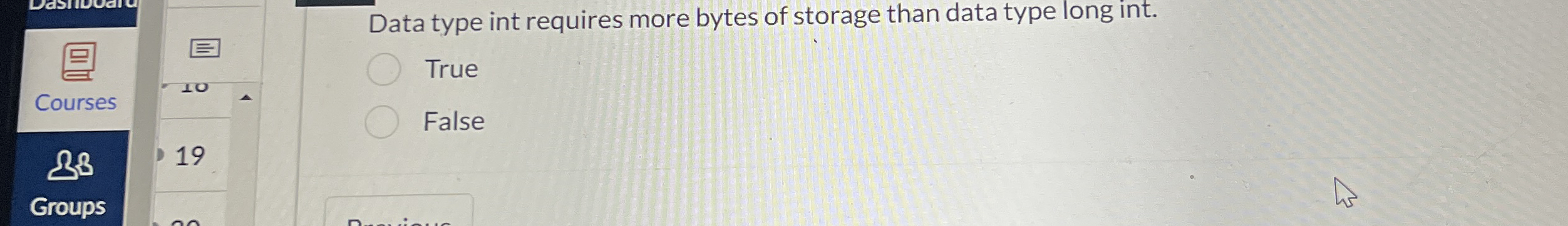 Data type int requires more bytes of storage than