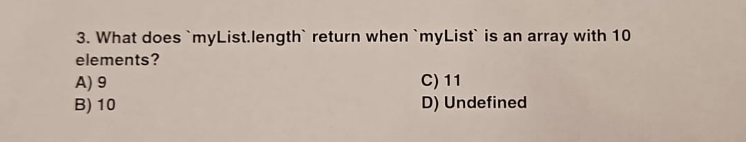 What does return when is an array with 1 0