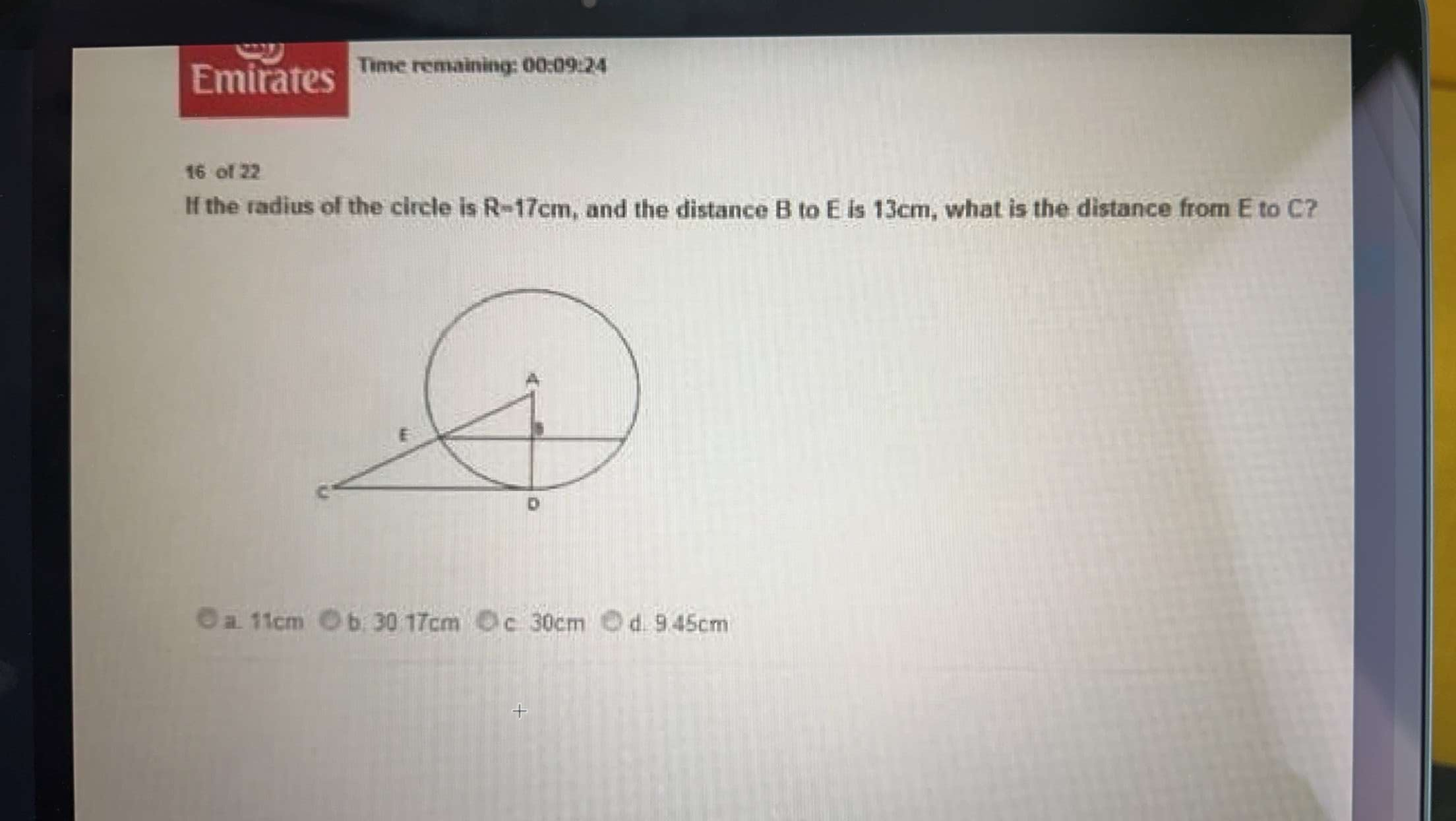1 6 of 2 2 If the radius of the circle is R = 1 7