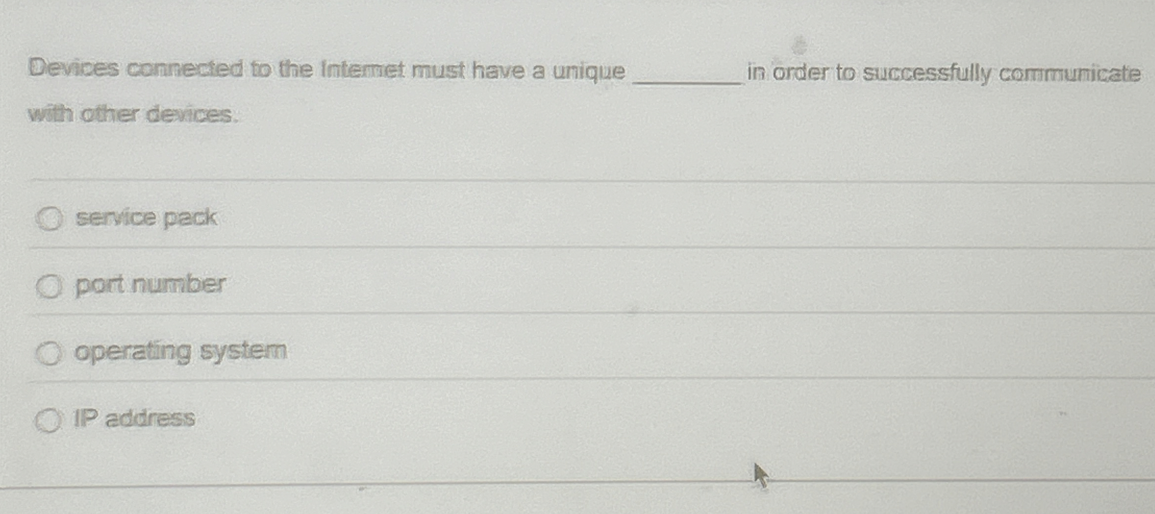 Devices connected to the intermet must have a