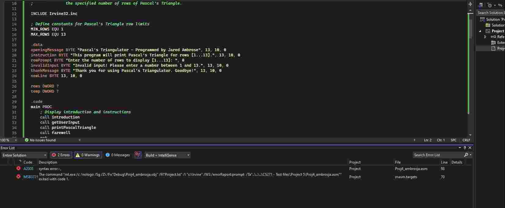 For the following solution, the code for the