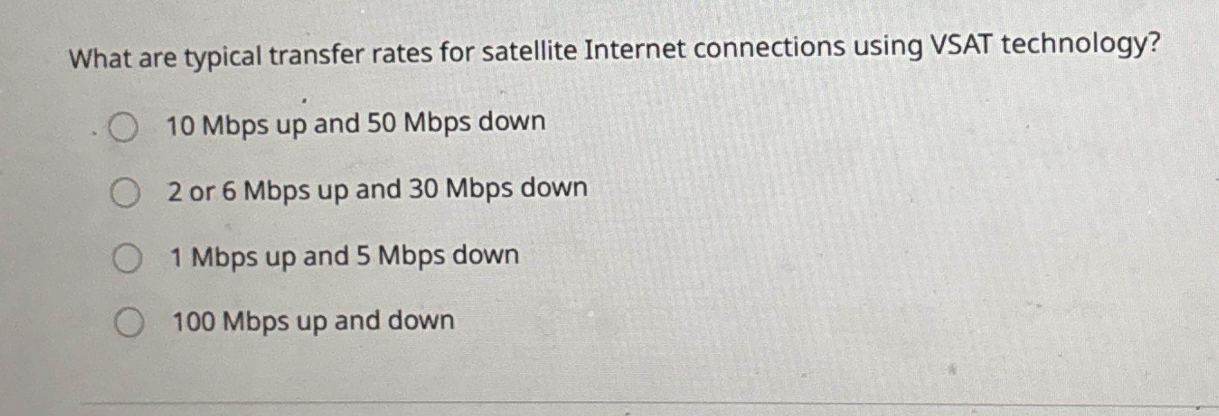 What are typical transfer rates for satellite