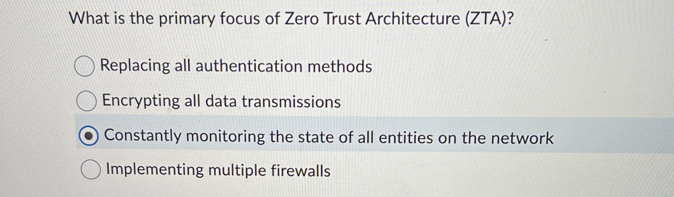 What is the primary focus of Zero Trust
