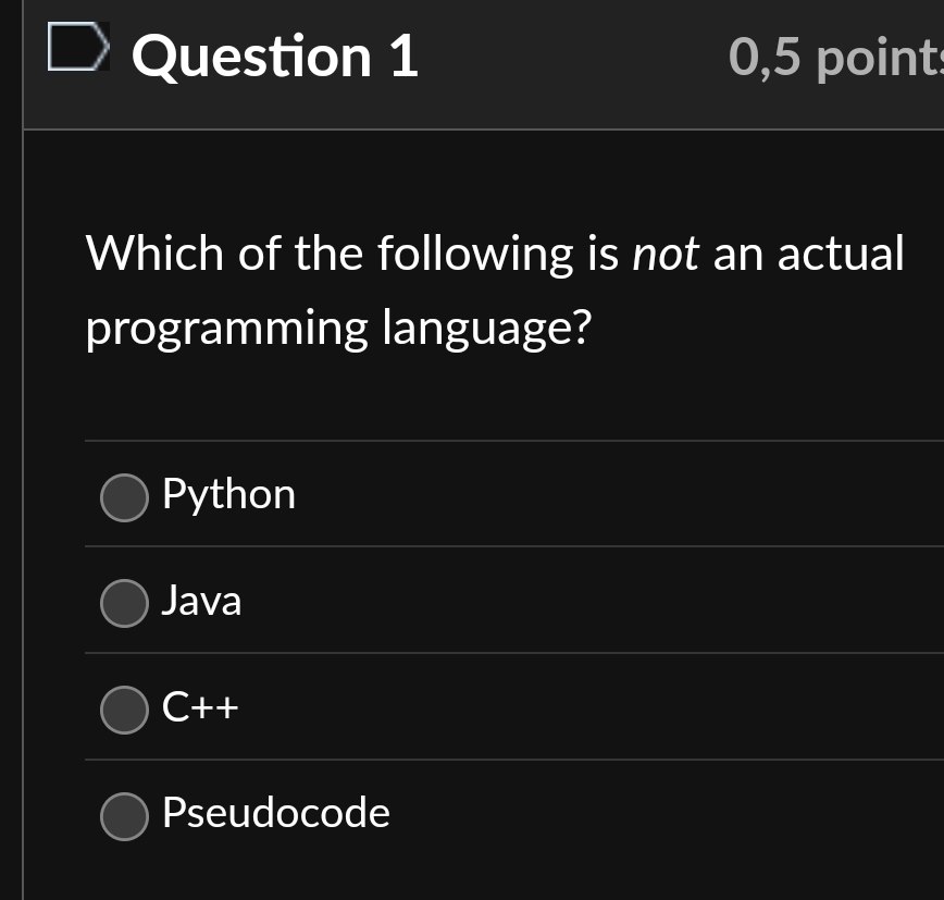 Which of the following is not an actual