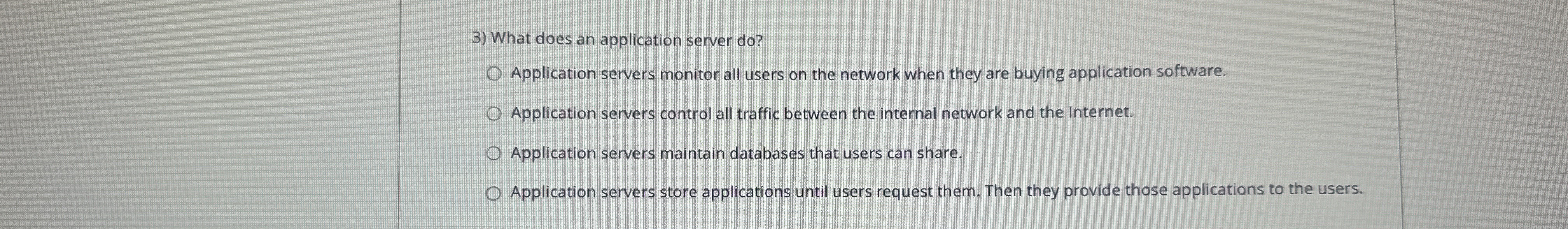 What does an application server do ? Application