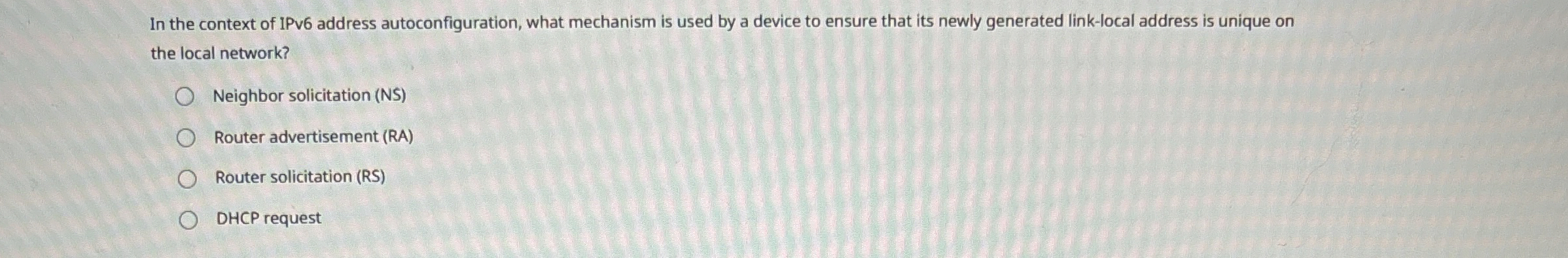 In the context of IPv 6 address