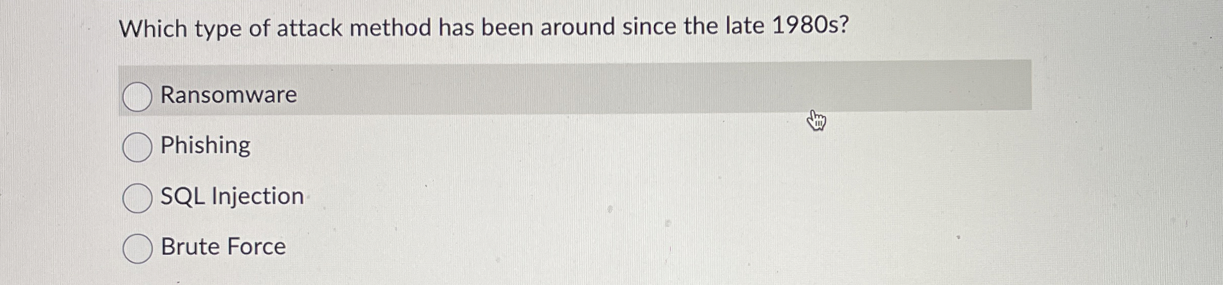 Which type of attack method has been around since
