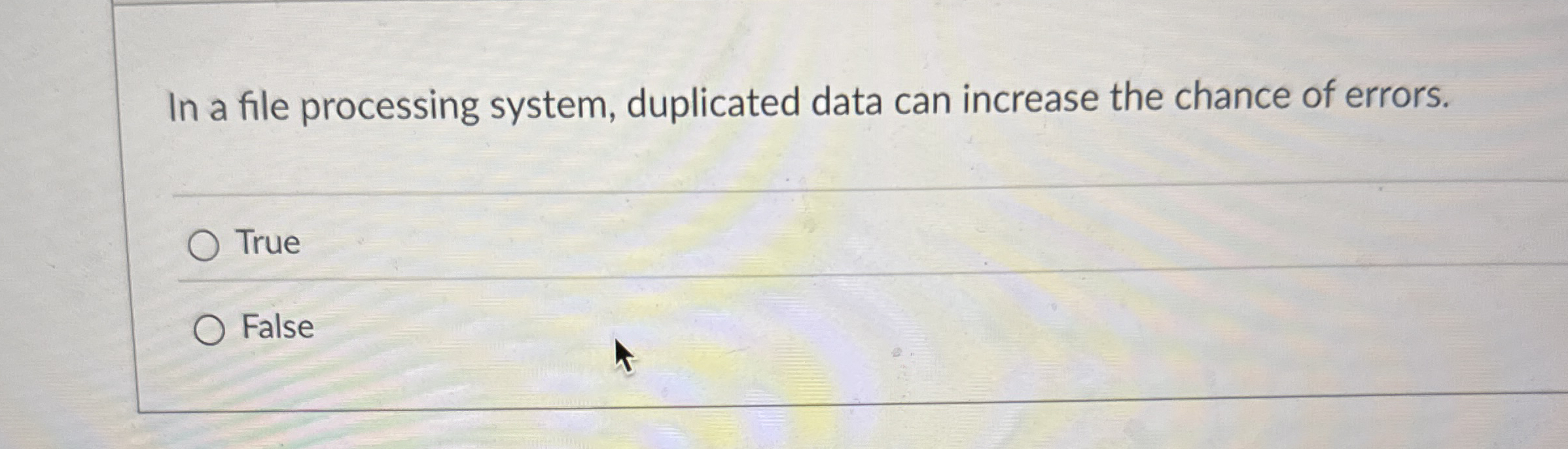 In a file processing system, duplicated data can