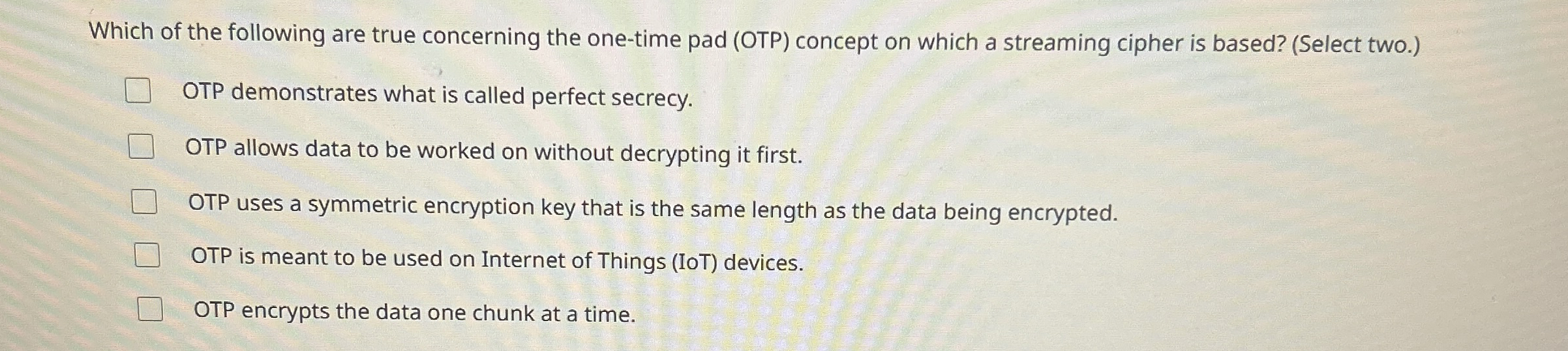 Which of the following are true concerning the