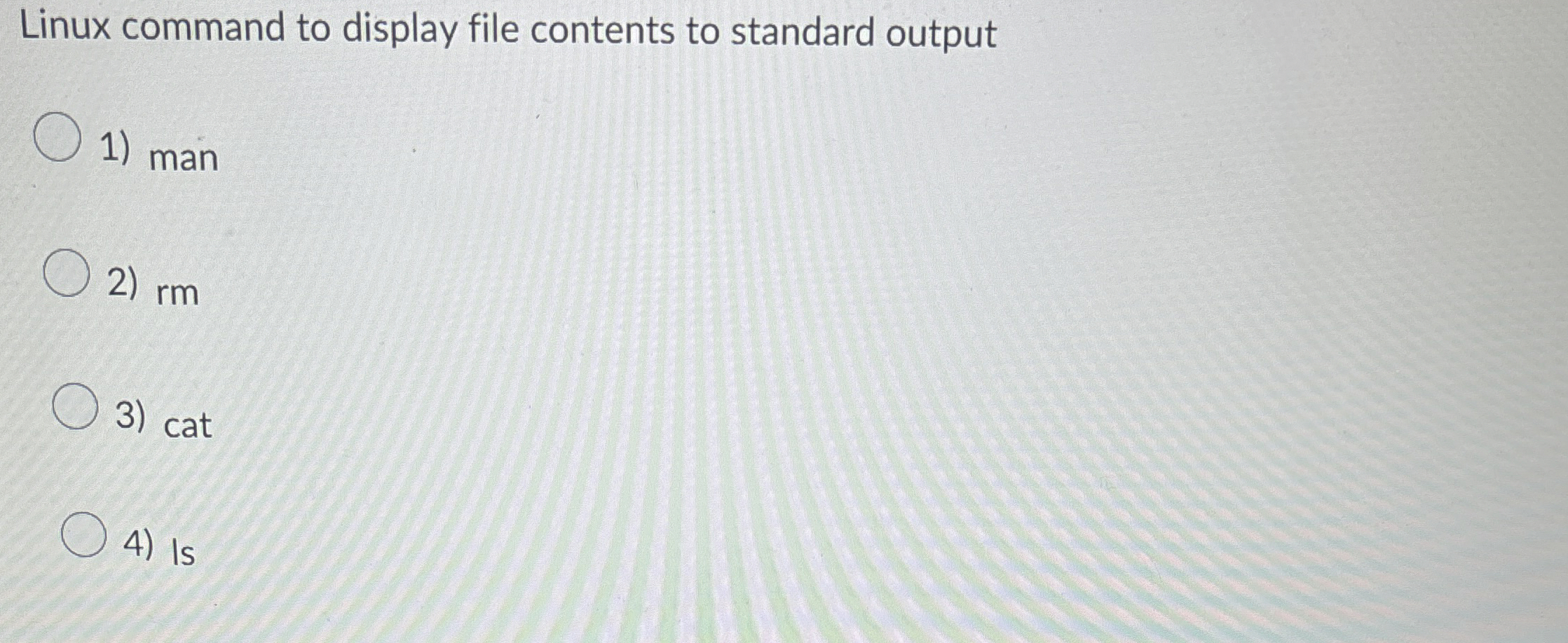 Linux command to display file contents to