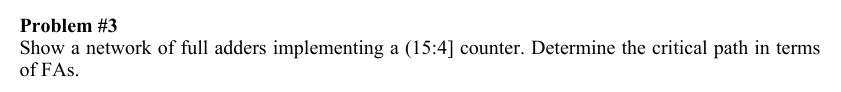 Show a network of full adders implementing a ( 1
