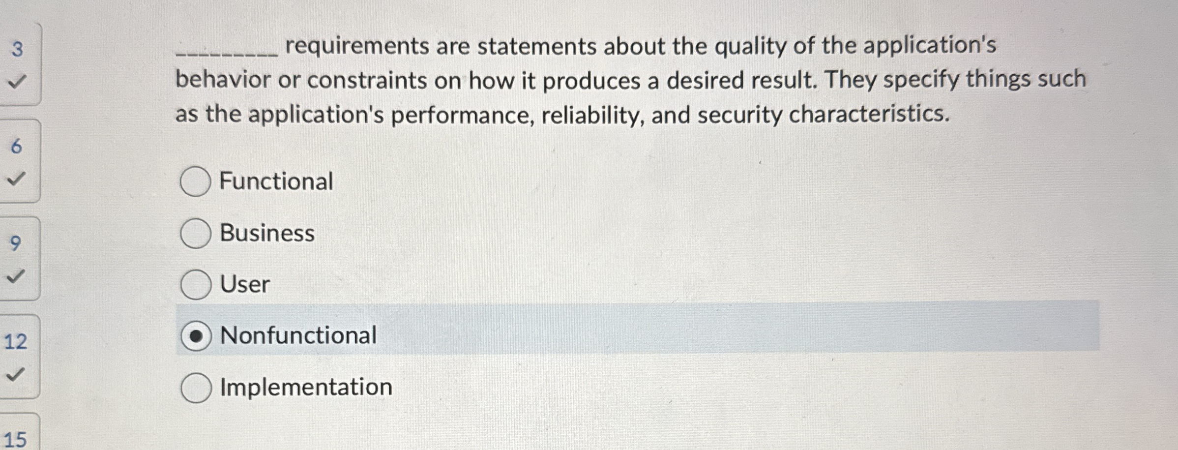 requirements are statements about the quality of