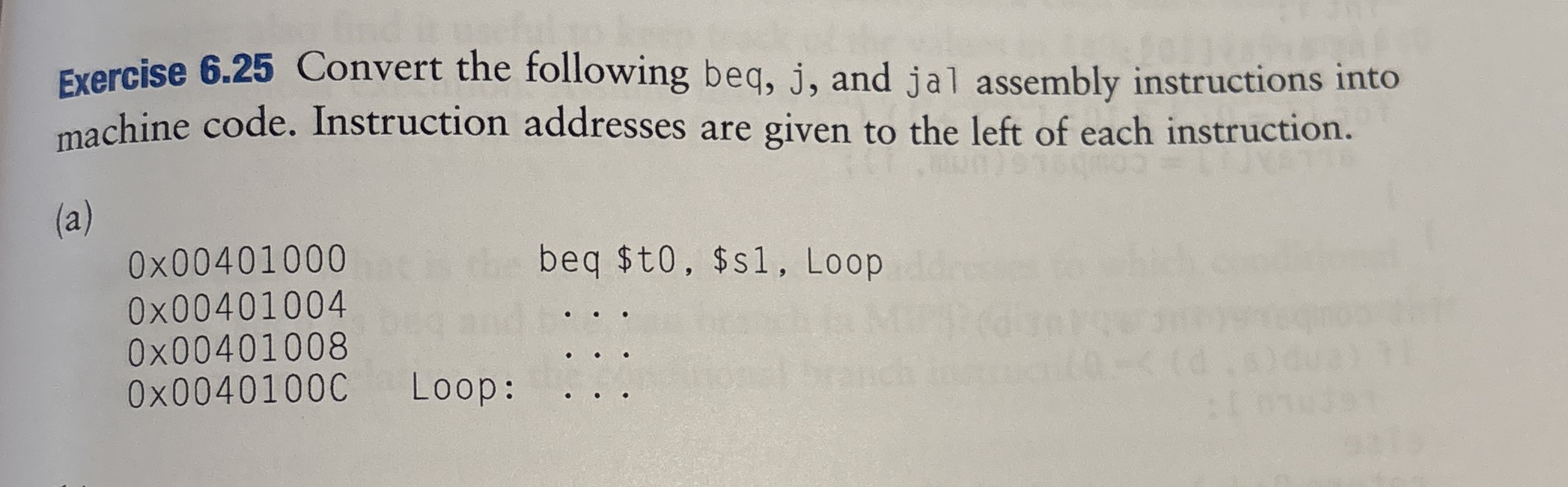 Exercise 6 . 2 5 Convert the following beq, j ,