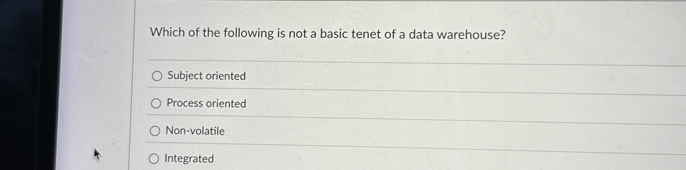 Which of the following is not a basic tenet of a