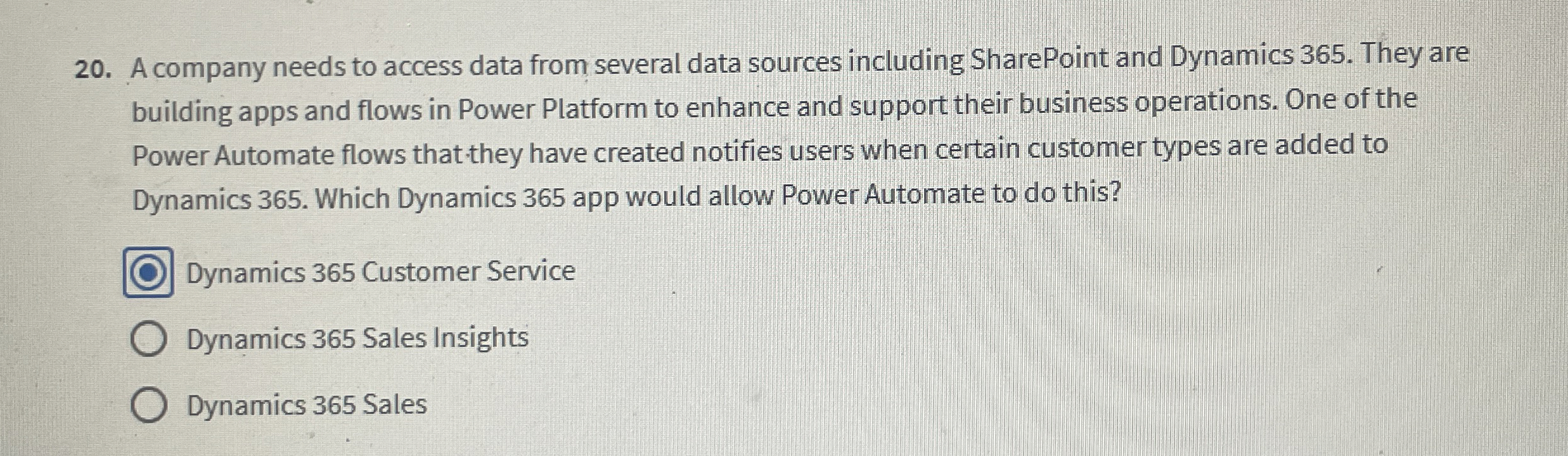 A company needs to access data from several data