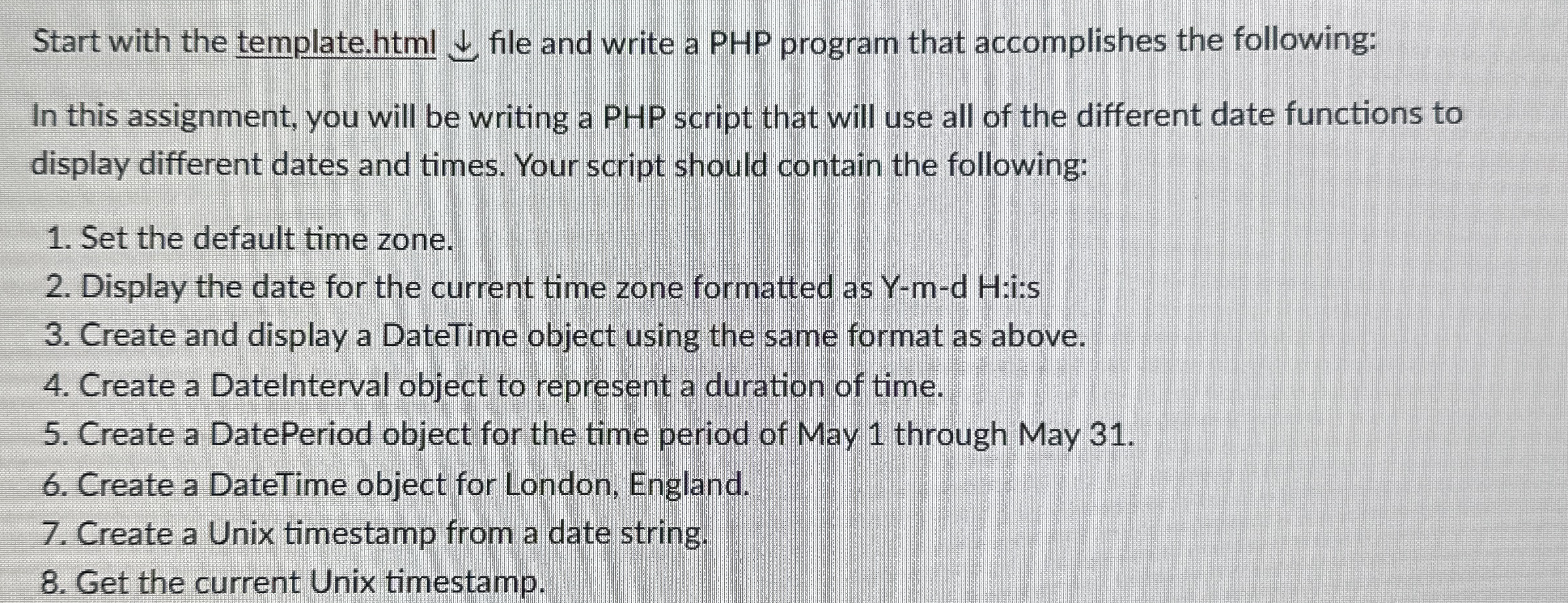 Start with the template.html darr file and write