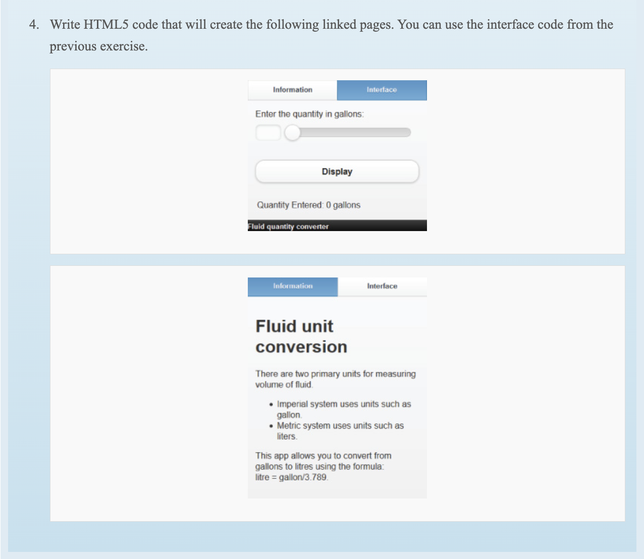 MODIFY THE FOLLOWING CODE SO THE WEBPAGE APPEAR