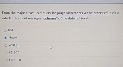 From the major structured query language
