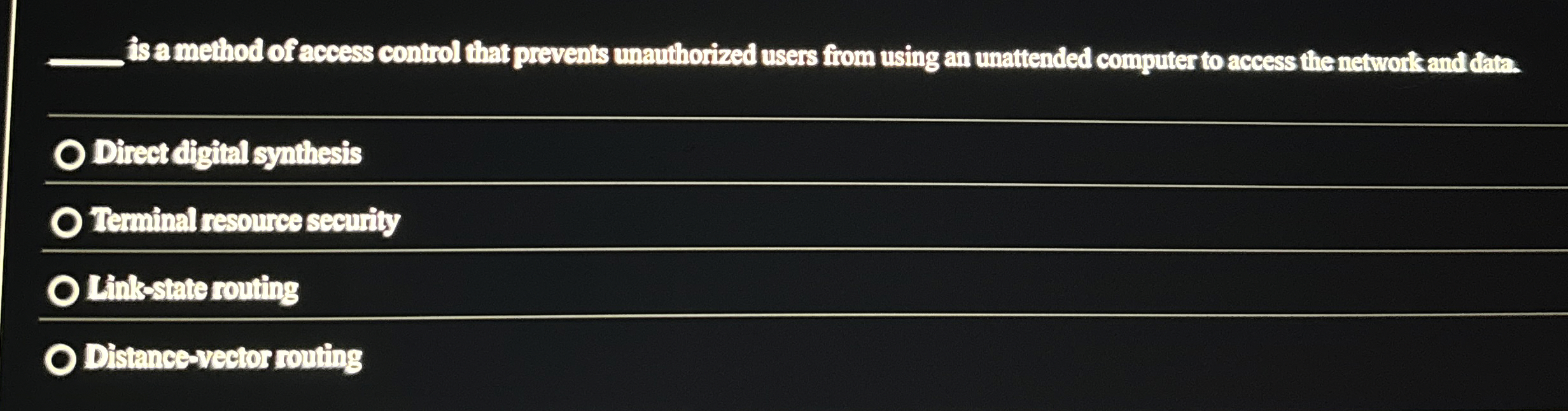q , is a method of access control that prevents